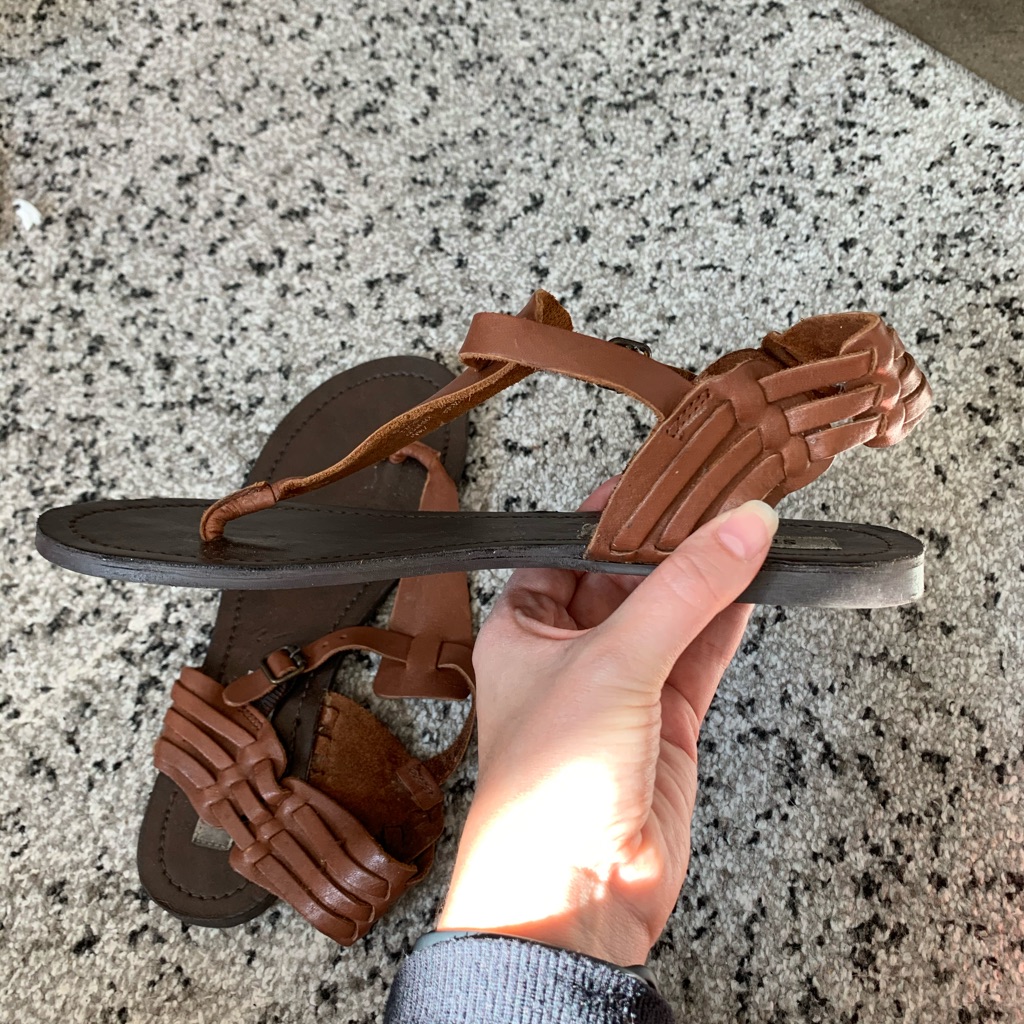 Steve Madden Brown Leather Sandals